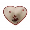 Bowl de ceramica con forma de corazon. 15x15x6cm