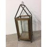 Fanal de metal y madera GRANDE. 30x30x85cm