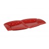 Plato de ceramica 2 divisiones. 31x17x3cm