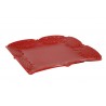 Plato de ceramica cuadrado. 20x20x2