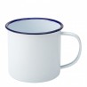 Set x 6 jarro mug  borde azul diam 9x8cm