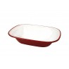 Fuente rectangular rojo interior blanco med 26x19x5