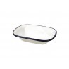 Fuente rectangular gris interior blanco 16x12x3cm