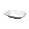 Fuente rectangular gris interior blanco 22x17x4.5cm