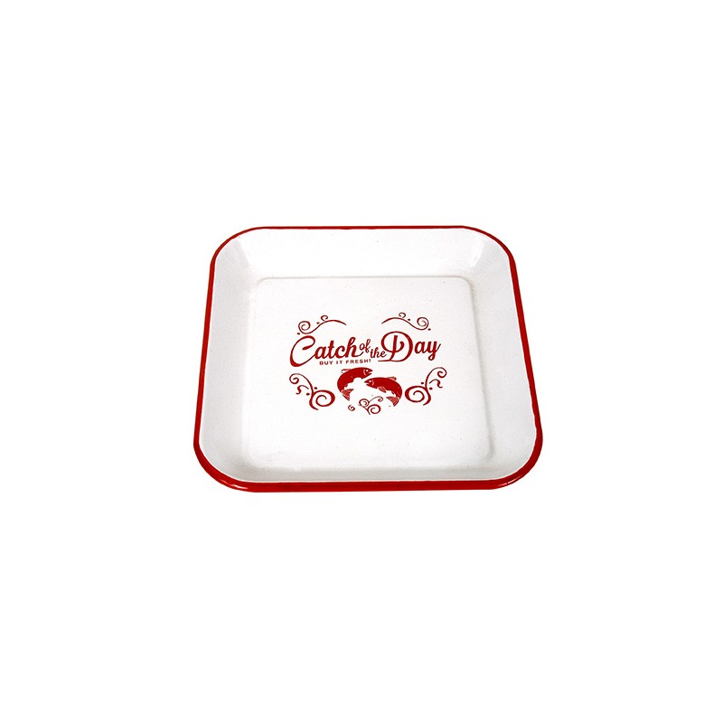 Bandeja cuadrada estampada 29x29x3