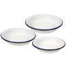 Set x 3 fuente redonda borde azul med 18/21/22cm