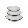Set x 3 fuente redonda borde negro med 18/21/22cm