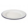 Set x 6 plato playo borde azul diam 25 cm