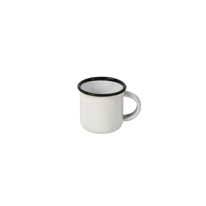 Set x 6 pocillo expreso borde negro diam 5x5cm